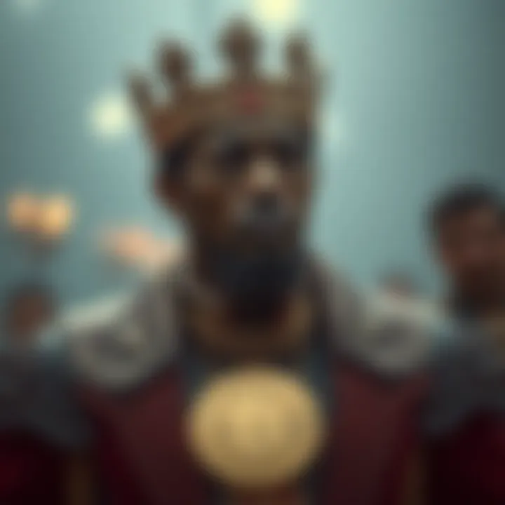 Alpha King in Cryptocurrency Conceptual representation of Alpha King in cryptocurrency