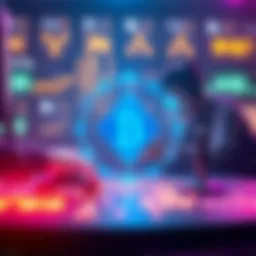 Conceptual illustration of blockchain technology in gaming