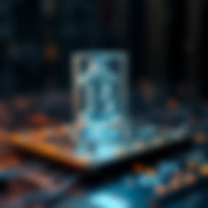 Blockchain Technology Enabling Transactions Visual depiction of blockchain technology facilitating transactions