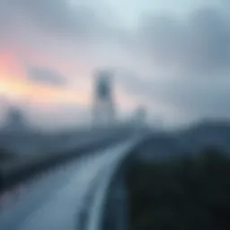 Conceptual illustration of a bridge connecting different blockchain elements