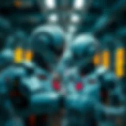 Conceptual representation of binary bots in action