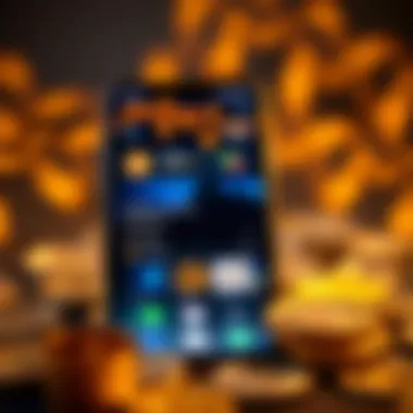 Exploring the Interface of Bitcoin Apps User interface of a Bitcoin app showcasing diverse cryptocurrency options