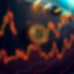 Dynamic Bitcoin price chart showcasing volatility