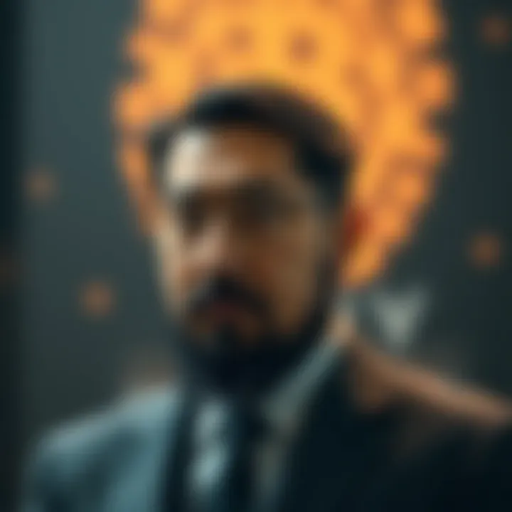 The Enigma of Satoshi Nakamoto Conceptual representation of Bitcoin and its creator