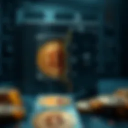 A secure digital vault representing Bitcoin storage solutions.
