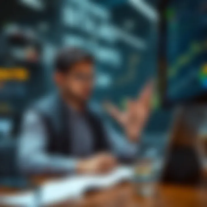 Investor making informed decisions based on data