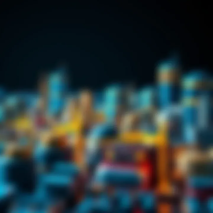 Blockchain Applications Across Various Industries A conceptual illustration of blockchain applications across industries