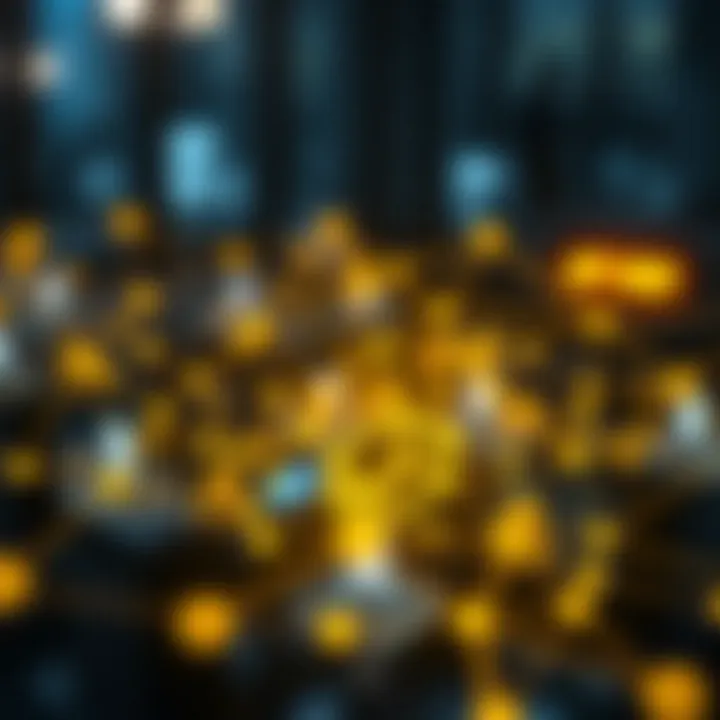 The Role of Blockchain in P2P Transactions Blockchain network illustration