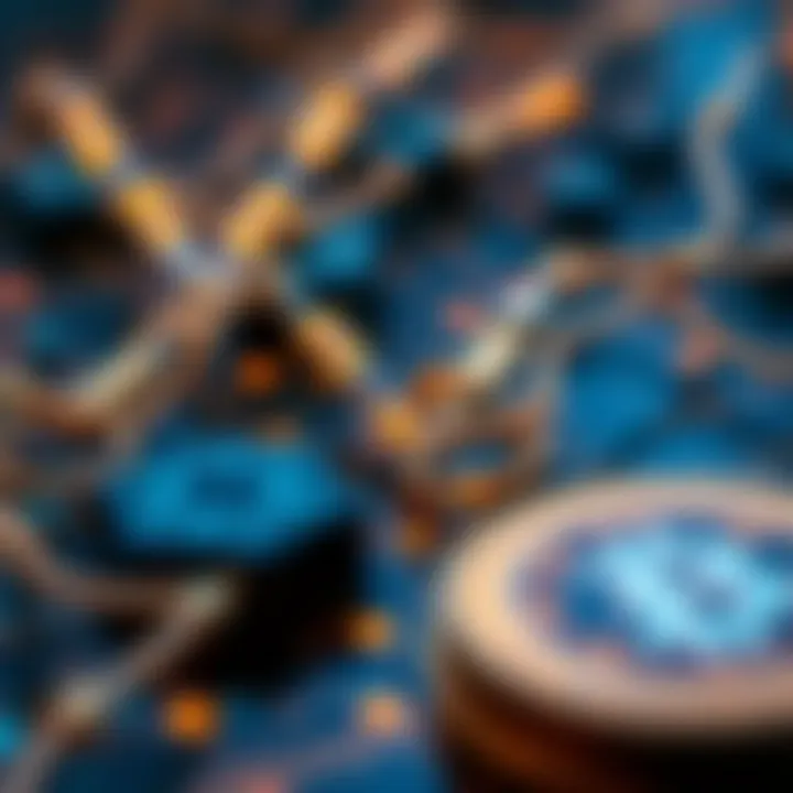 Understanding Blockchain Technology A close-up view of blockchain technology concept