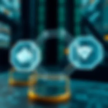 Seamless Integration of Blockchain Platforms Conceptual art showing the seamless integration of multiple blockchain platforms.