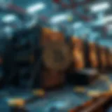 Conceptual representation of cryptocurrency mining