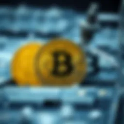 Conceptual representation of cryptocurrency mining