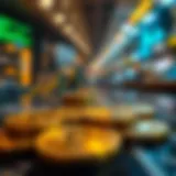 A graphical representation of currency exchange rates