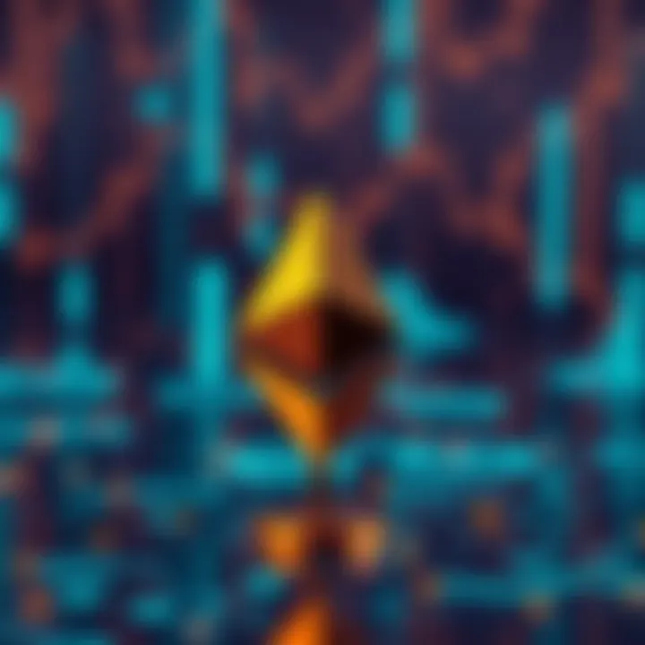 Ethereum: The Future of Smart Contracts Ethereum logo with a digital background