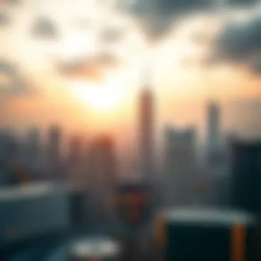 Futuristic City Skyline and Technological Advancements A futuristic city skyline symbolizing technological advancements