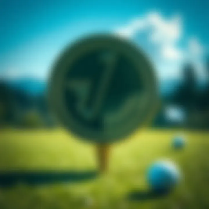 Future Investment Scenarios for Golf and Golf Coin A futuristic concept of Golf and Golf coin in investment scenarios