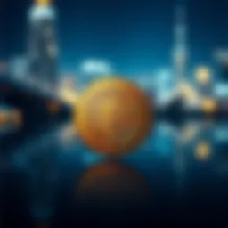 Conceptual representation of blockchain technology and Manta Coin