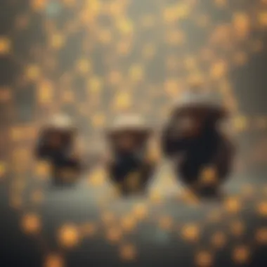 Blockchain Network Behind Monkey NFTs Visual of a blockchain network