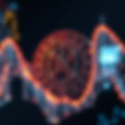 An abstract representation of the NEM cryptocurrency logo intertwined with blockchain concepts