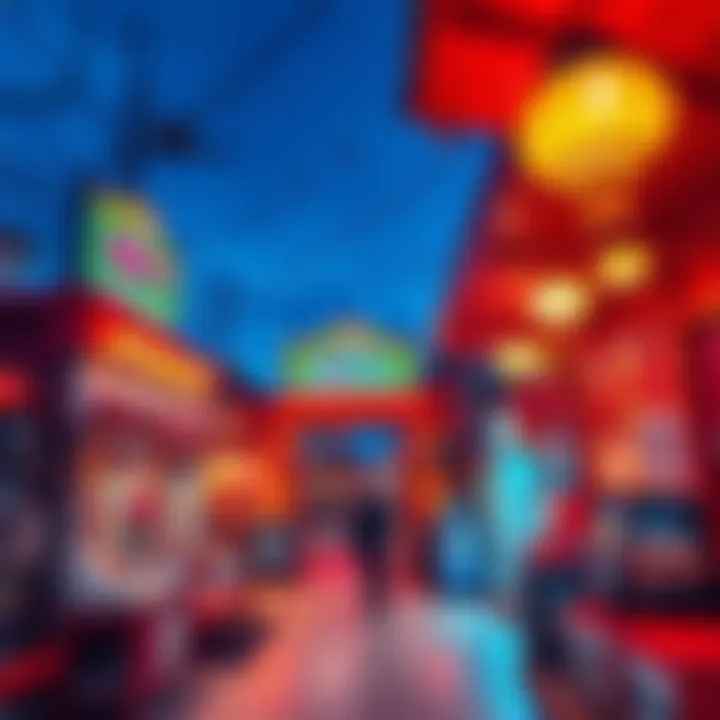 A vibrant depiction of the NFT art marketplace