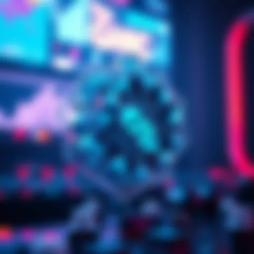 An abstract representation of digital assets in the gaming world