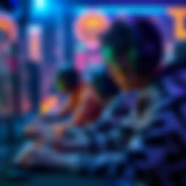 The Fusion of Gaming and Blockchain A creative depiction of gaming in blockchain