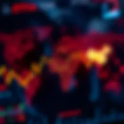 Visual representation of real-time liquidation map in cryptocurrency trading