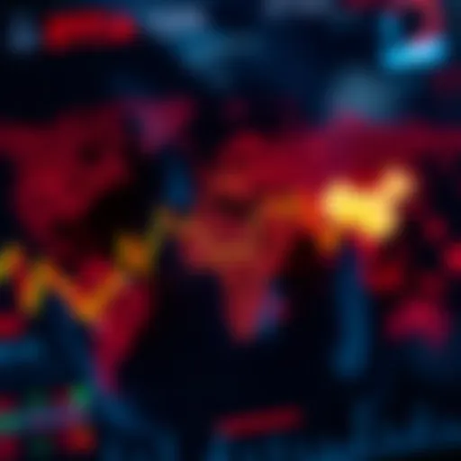 Visual representation of real-time liquidation map in cryptocurrency trading