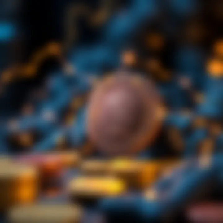 Visualizing Solana Blockchain Technology Solana blockchain representation with digital tokens