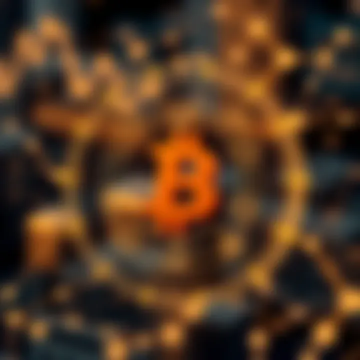 Blockchain and Financial Services Interaction Diagram illustrating blockchain technology and financial services interaction