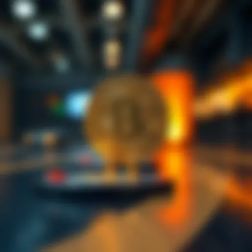 Conceptual representation of cryptocurrency innovation