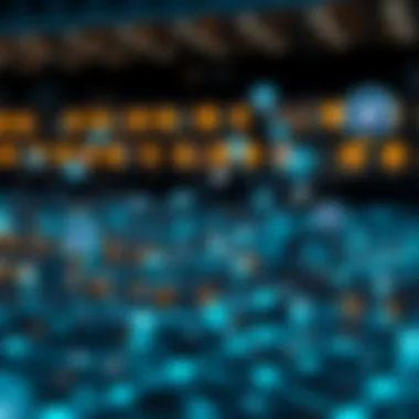 Blockchain and Social Media Integration Visual representation of blockchain technology connected to social media