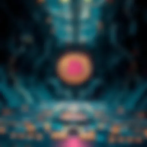 Conceptual representation of blockchain technology