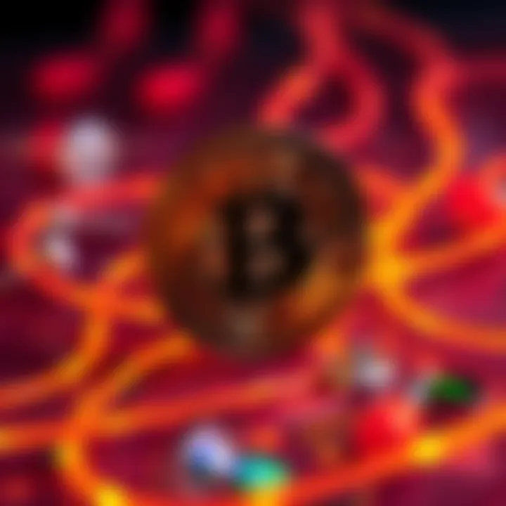 The Fusion of Cryptocurrency and Music A vibrant illustration of the intersection between cryptocurrency and music.